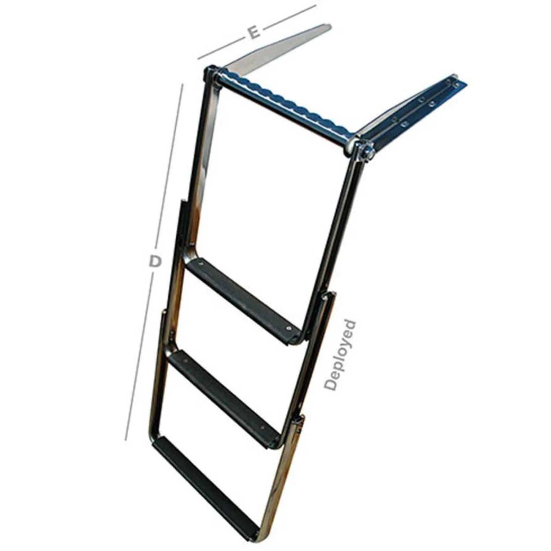 3-STEP TOP POCKET-MOUNT FIXED STAINLESS STEEL LADDER – GG Schmitt & Sons